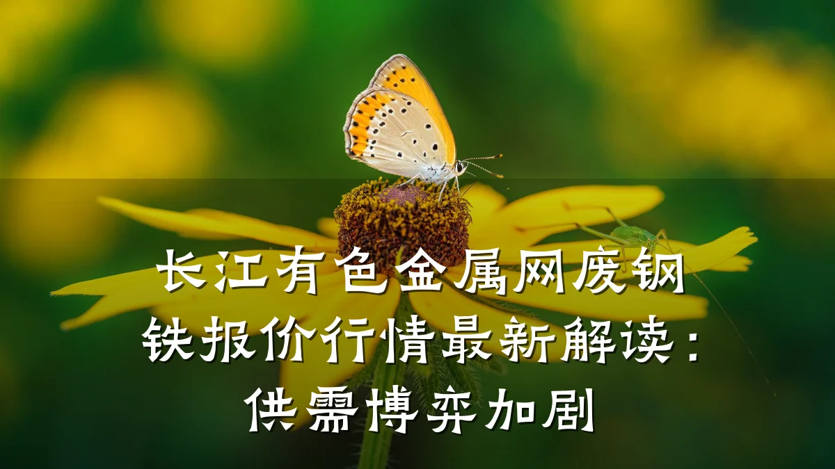 长江有色金属网废钢铁报价行情最新解读:供需博弈加剧