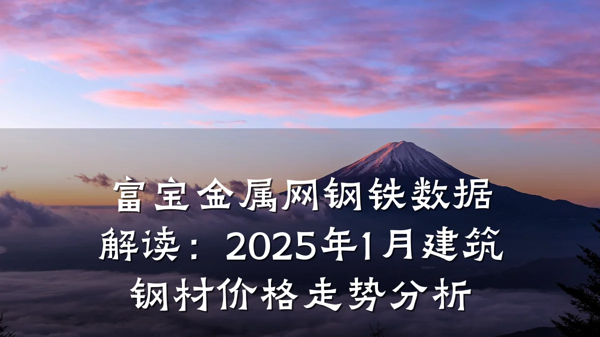 富宝金属网钢铁数据解读：2025年1月建筑钢材价格走势分析