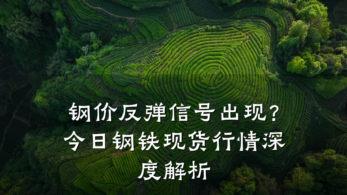 钢价反弹信号出现？今日钢铁现货行情深度解析