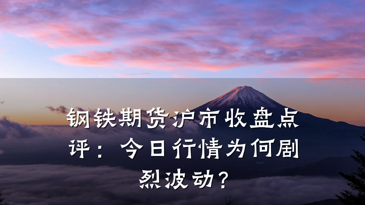 钢铁期货沪市收盘点评：今日行情为何剧烈波动？