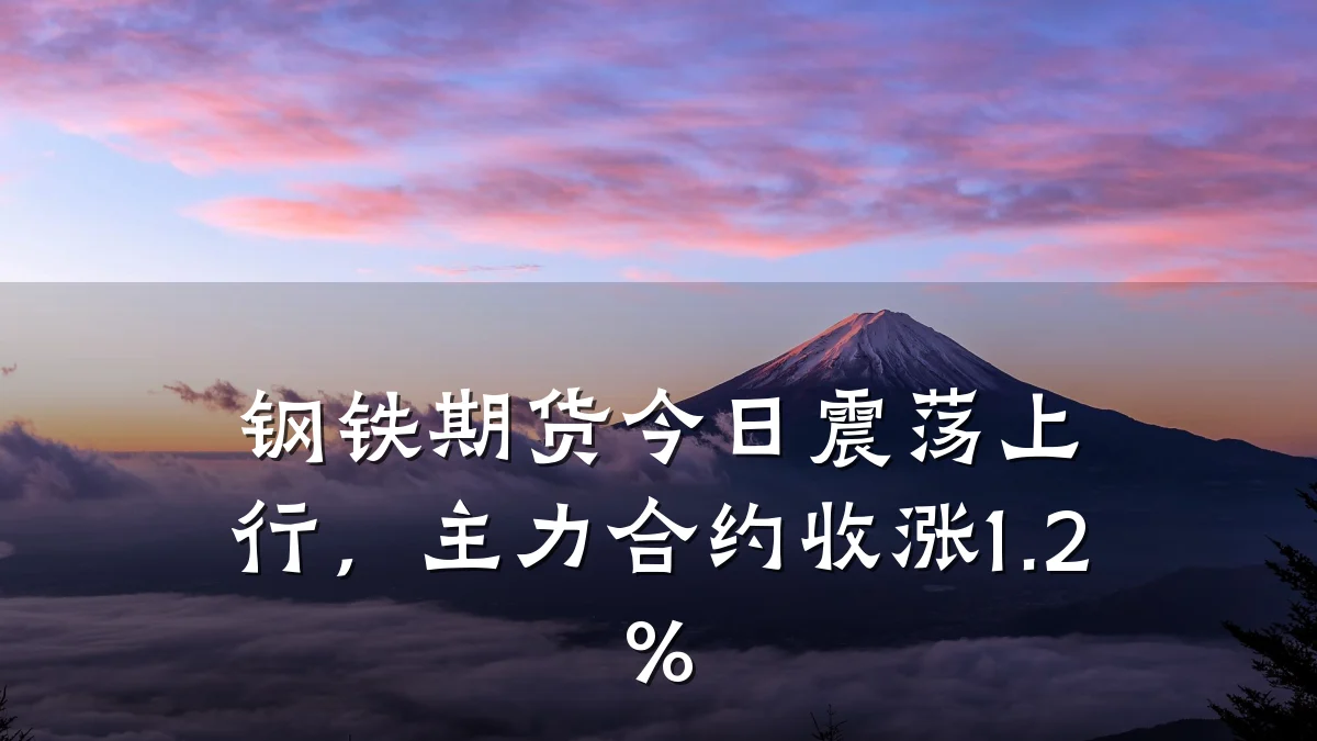 钢铁期货今日震荡上行，主力合约收涨1.2%