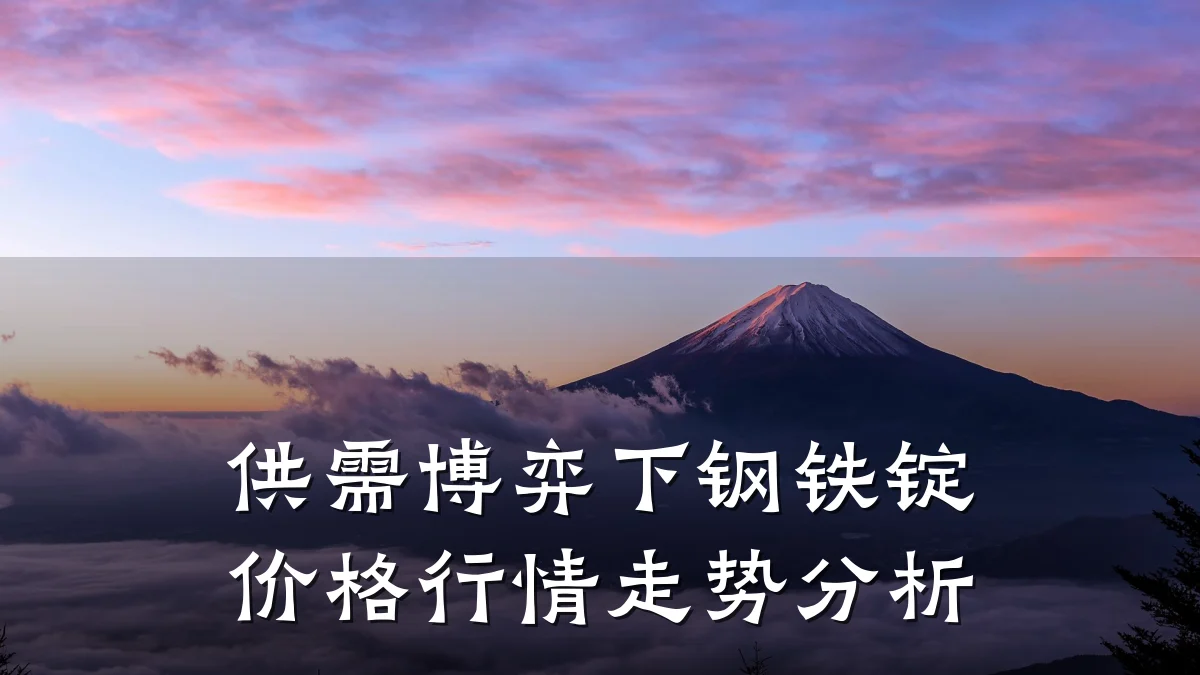 供需博弈下钢铁锭价格行情走势分析