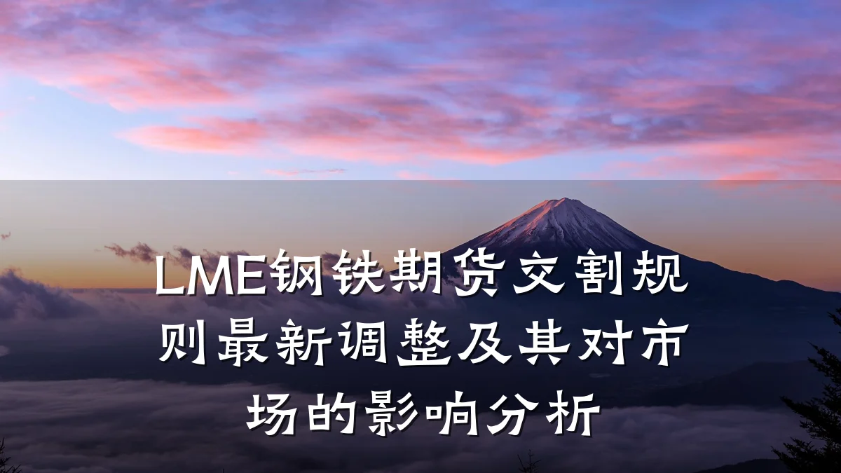 LME钢铁期货交割规则最新调整及其对市场的影响分析