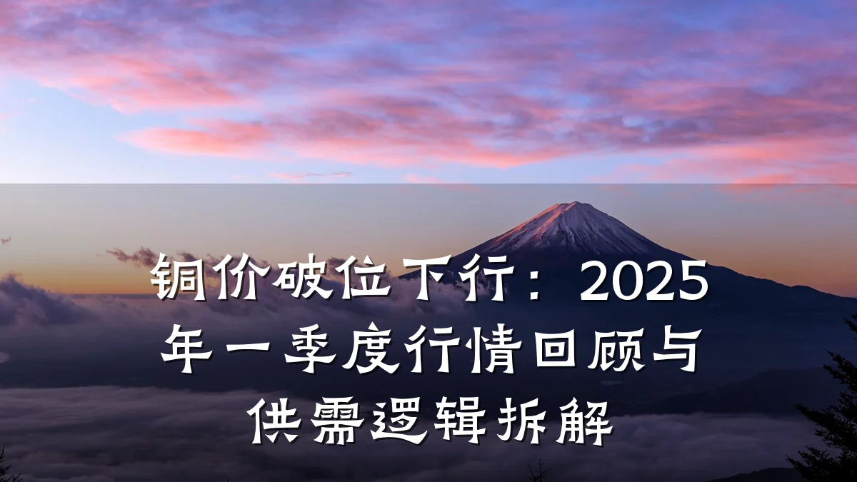 铜价破位下行：2025年一季度行情回顾与供需逻辑拆解