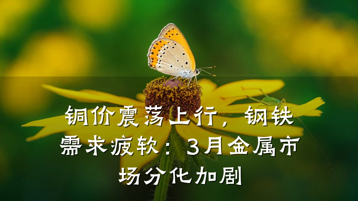 铜价震荡上行，钢铁需求疲软：3月金属市场分化加剧