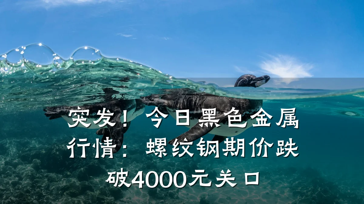 突发！今日黑色金属行情：螺纹钢期价跌破4000元关口