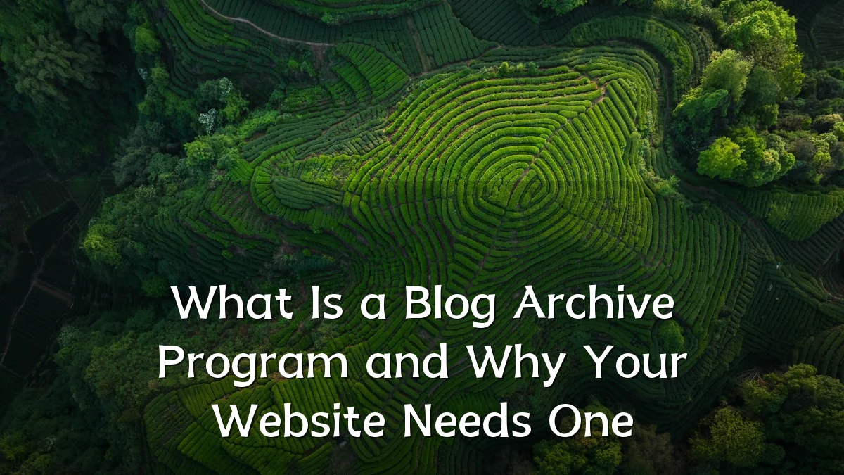 What Is a Blog Archive Program and Why Your Website Needs One